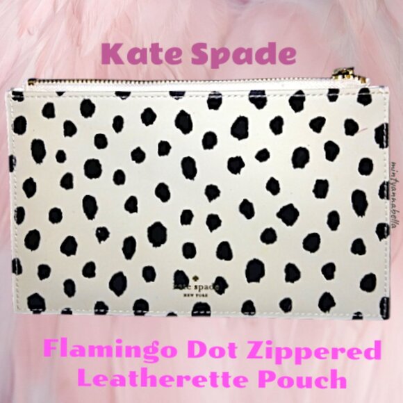 Kate Spade Zippered Leatherette Pouch - Picture 1 of 16